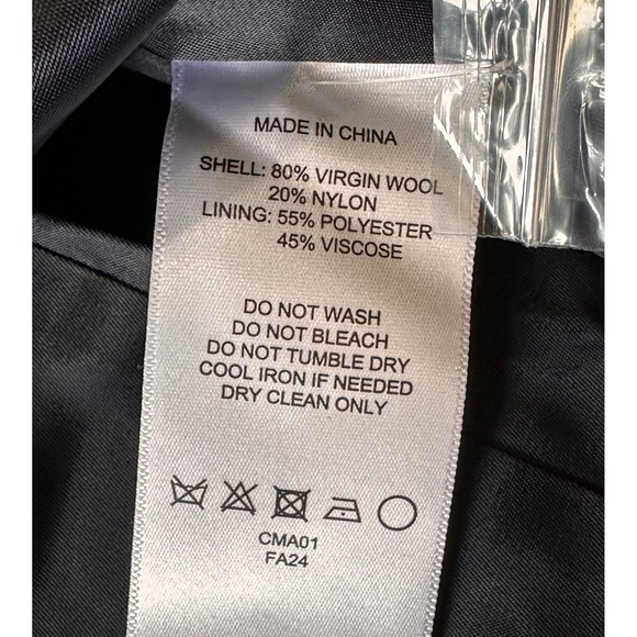 Quince NWT SZ MED Women's‎ Navy Blue Wool Blend Coat with Shawl Collar Size M - Picture 9 of 14